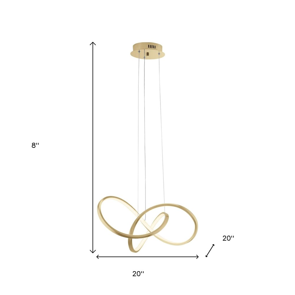 Gold Metal LED Dimmable Smart Enabled Chandelier HomeRoots