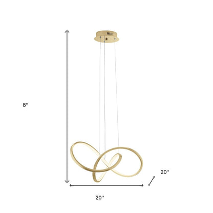 Gold Metal LED Dimmable Smart Enabled Chandelier HomeRoots