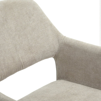 22" Gray and Brown Upholstered Arm Chair HomeRoots