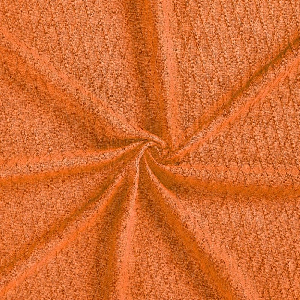 King Burnt Orange Cotton Woven Geometric Blanket HomeRoots