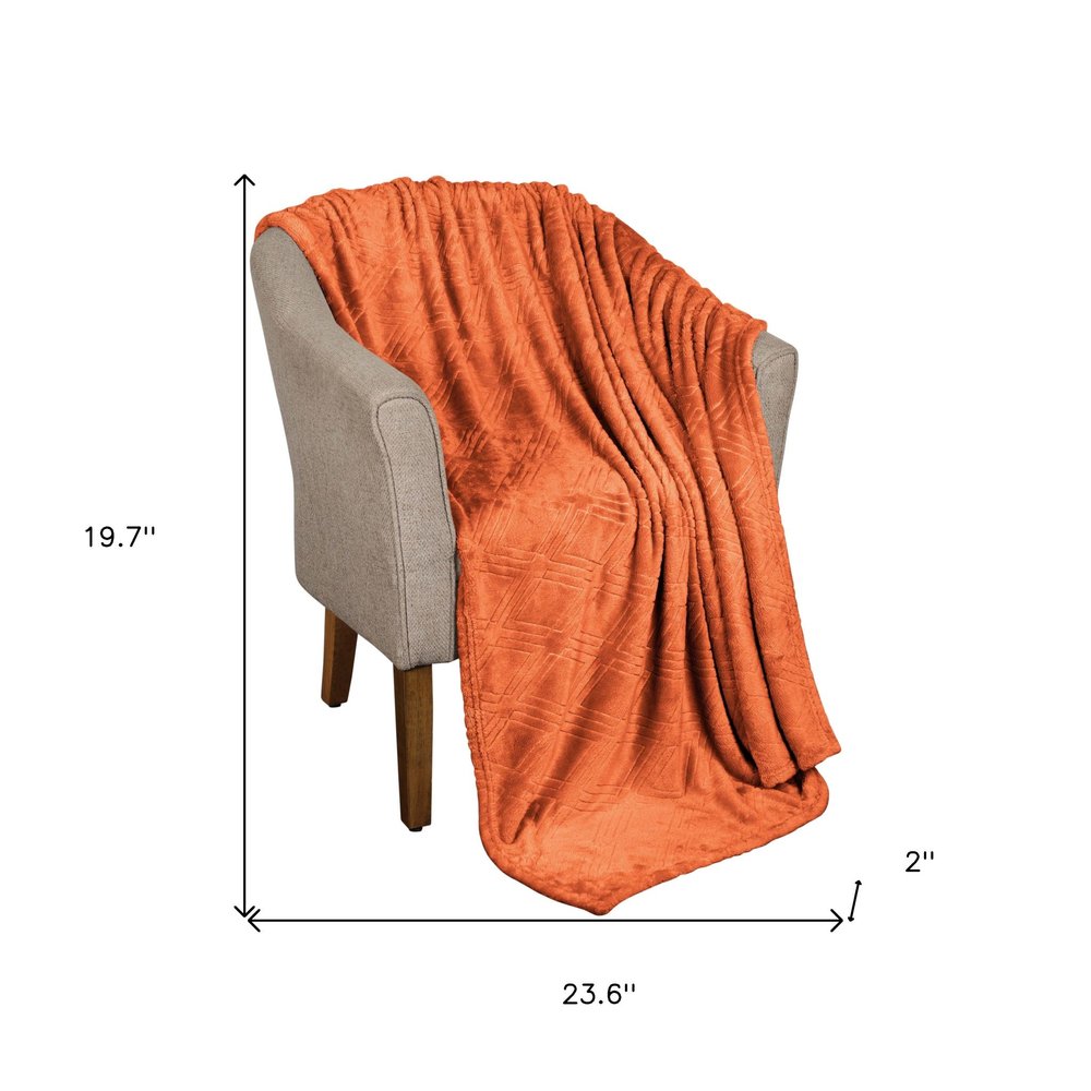King Rust Flannel Knitted Plush Blanket — view 7