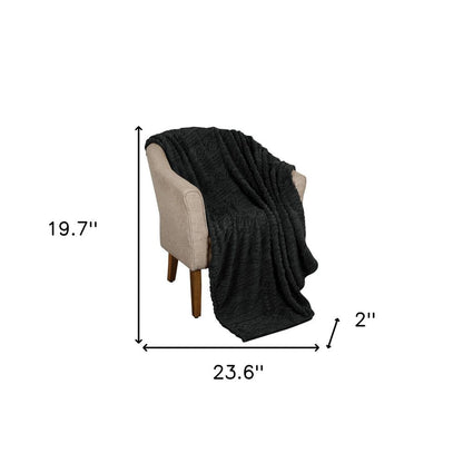 King Black Fleece Geometric Plush 4.20 Pound Weighted Blanket