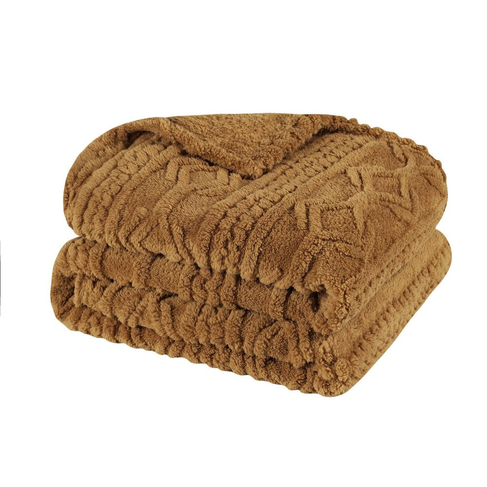 King Camel Fleece Knitted Plush Blanket — view 5