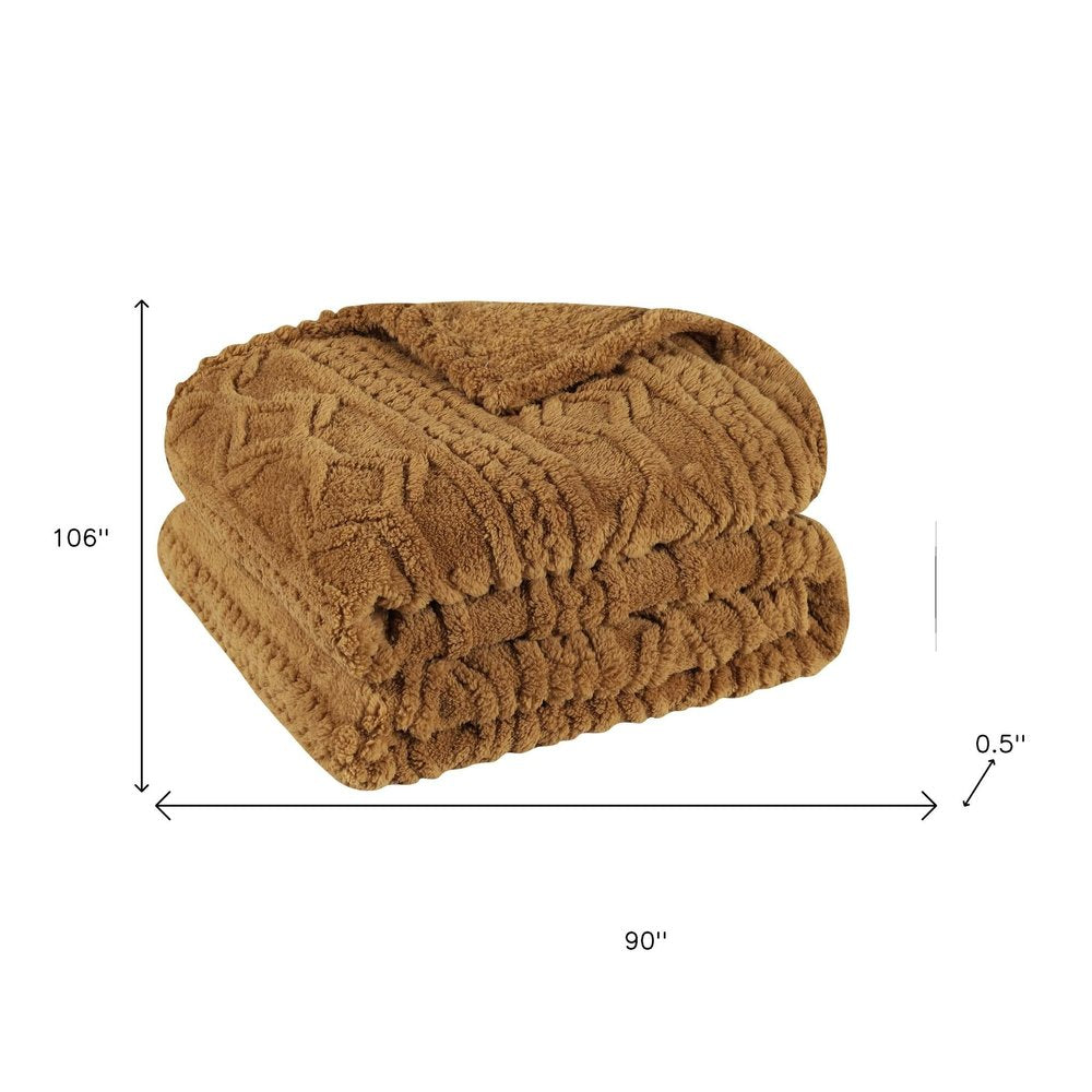 King Camel Fleece Knitted Plush Blanket — view 6