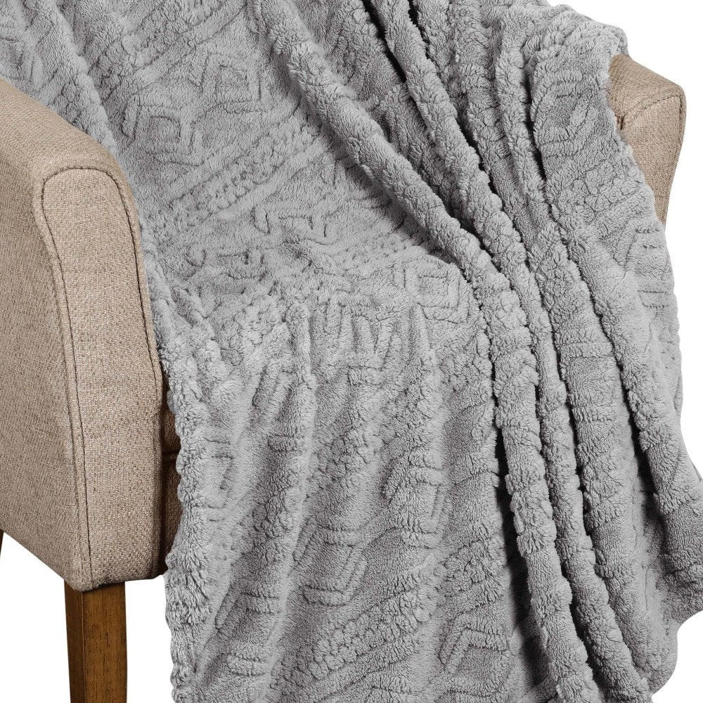 King Platinum Fleece Knitted Plush Blanket — view 5