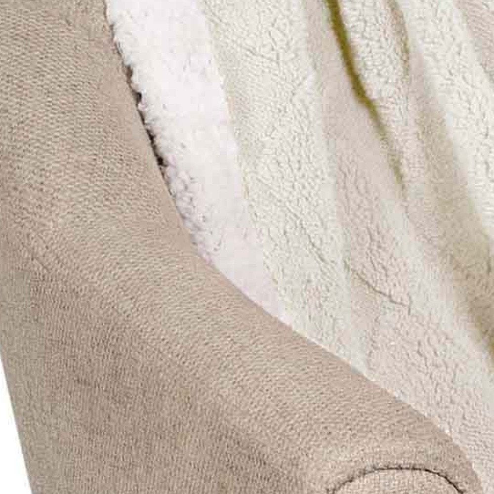 Queen Ivory Fleece Geometric Plush Blanket — view 6
