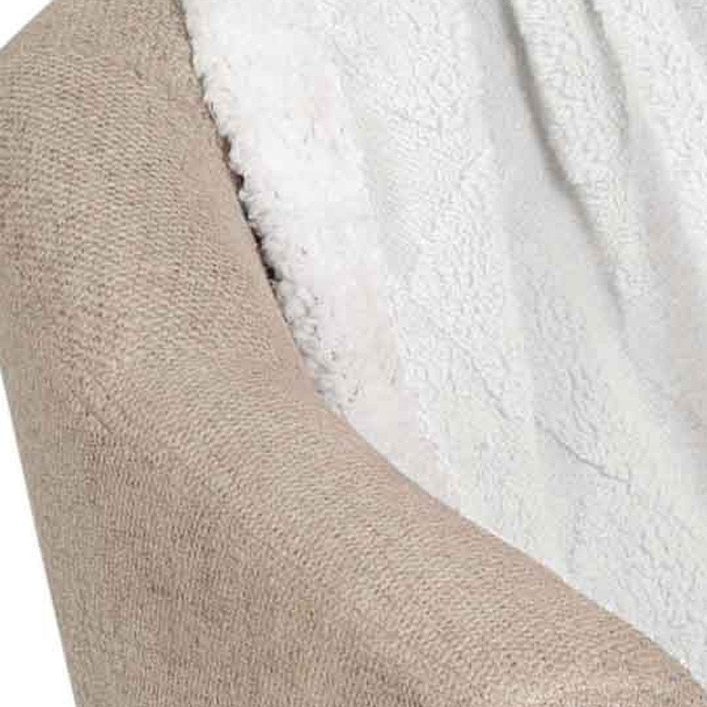 Queen White Fleece Knitted Plush Blanket — view 6
