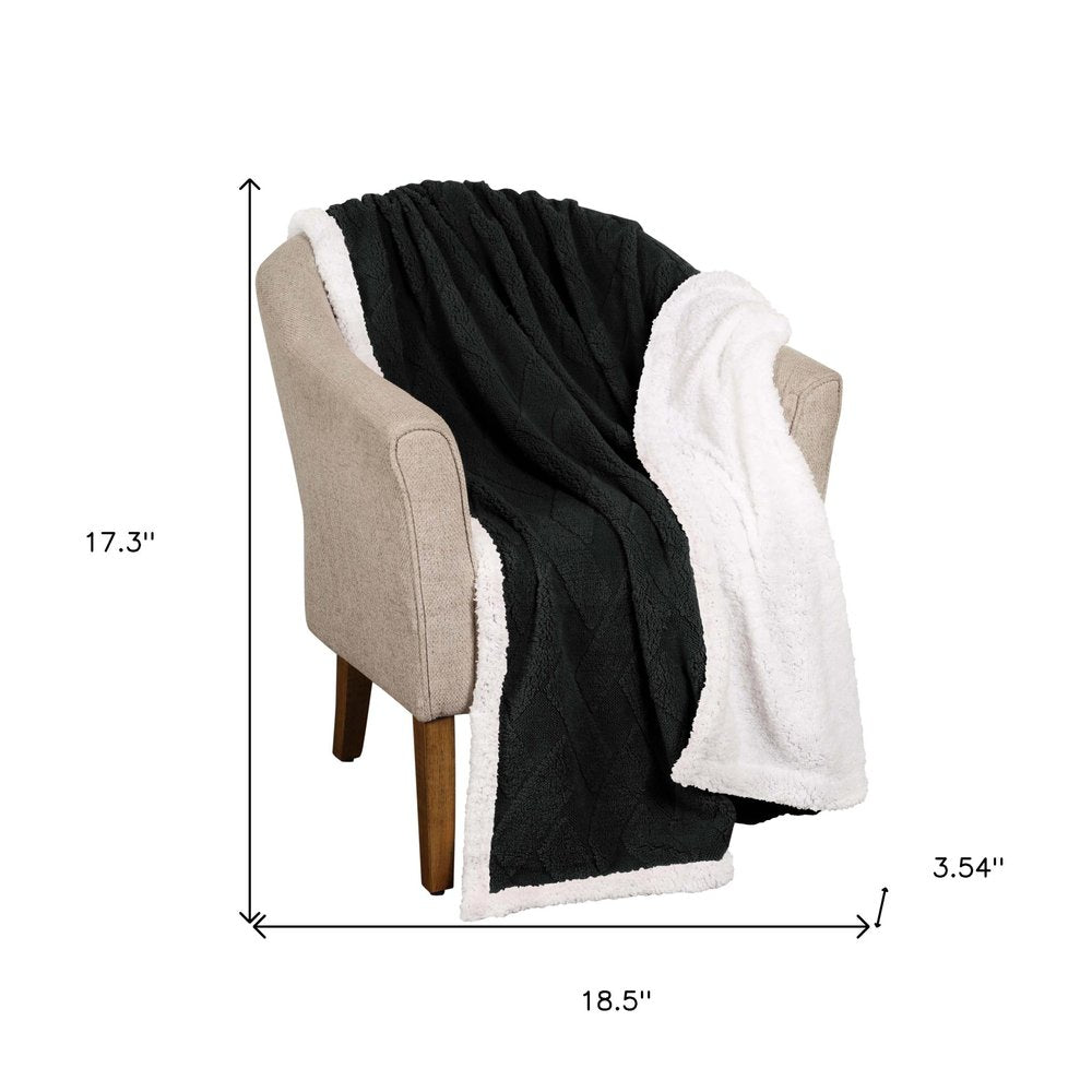 King Black Fleece Knitted Plush Blanket — view 5