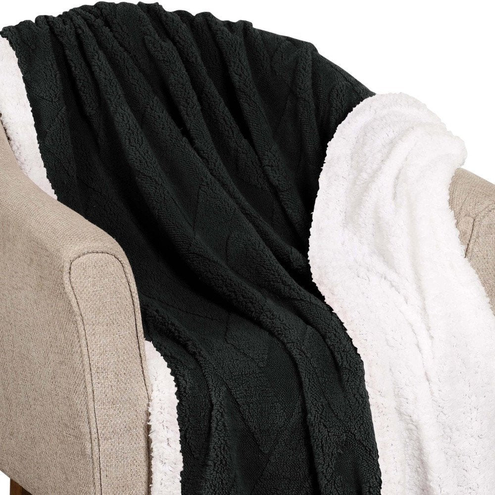 King Black Fleece Knitted Plush Blanket — view 7