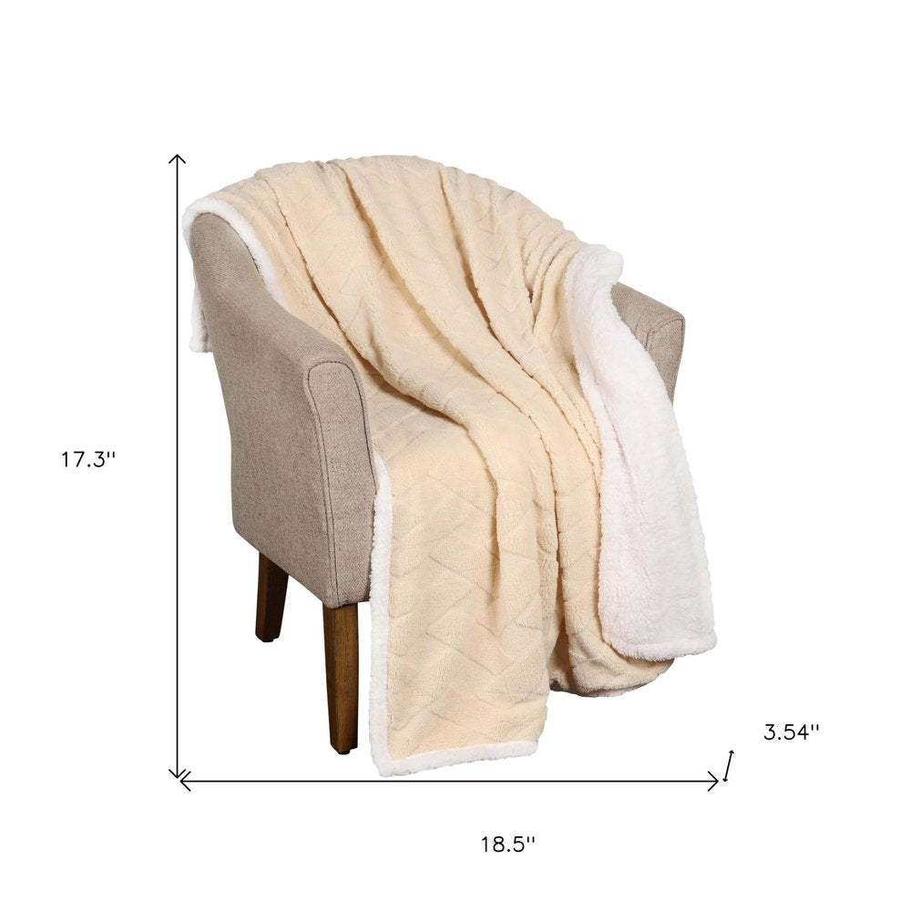 King Cream Fleece Knitted Plush Blanket — view 5