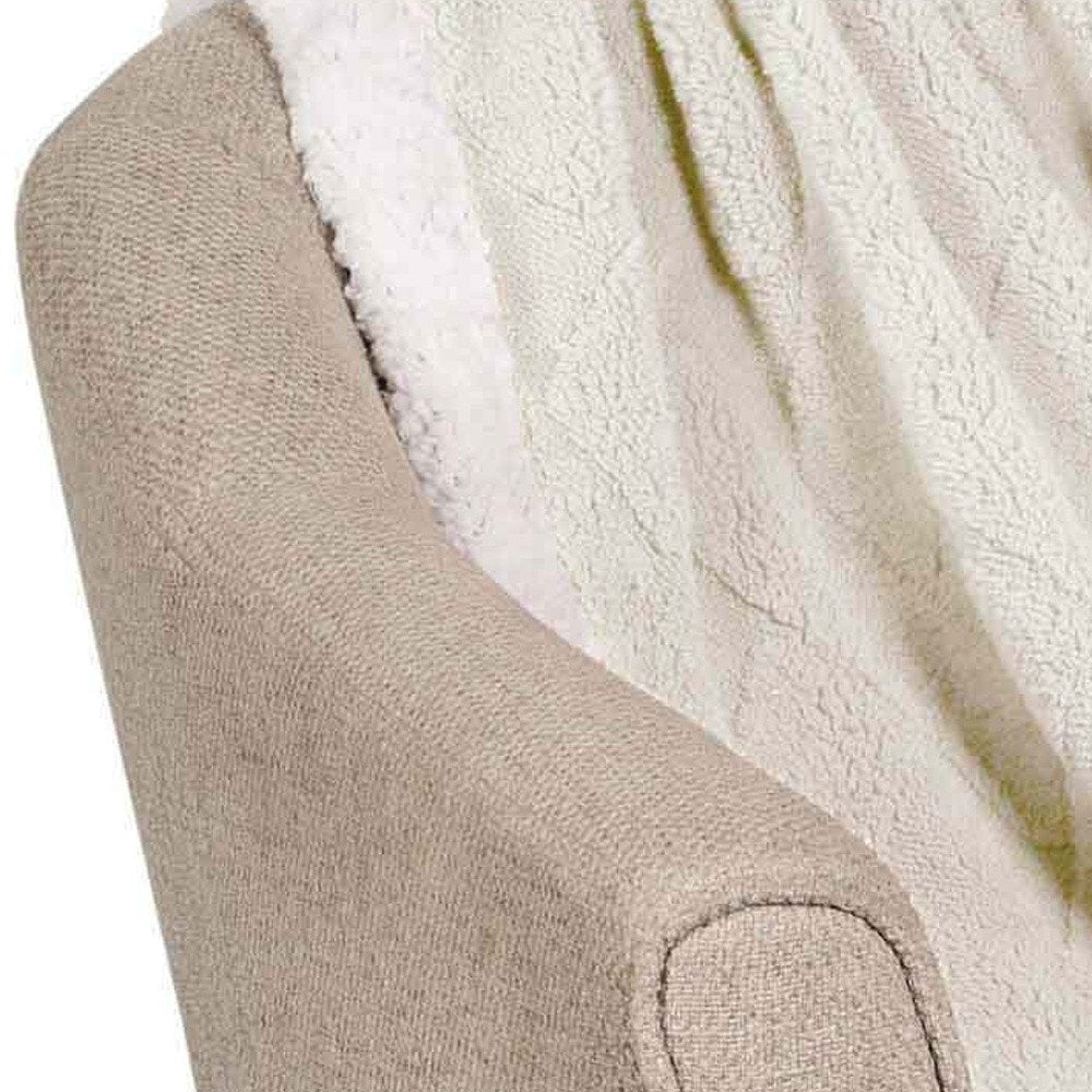 King Ivory Fleece Geometric Plush Blanket — view 7