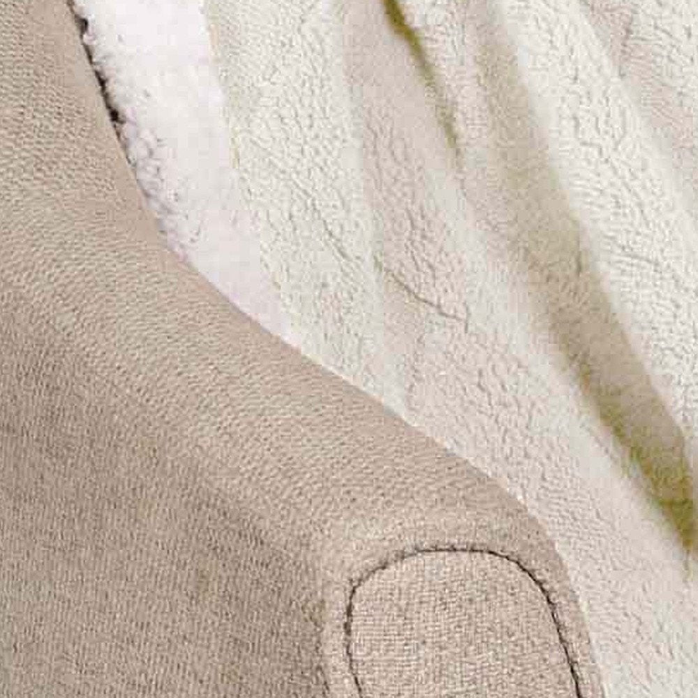 Twin Ivory Fleece Geometric Plush Blanket — view 6