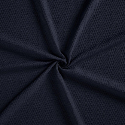 Queen Navy Blue Cotton Woven Chevron Blanket HomeRoots