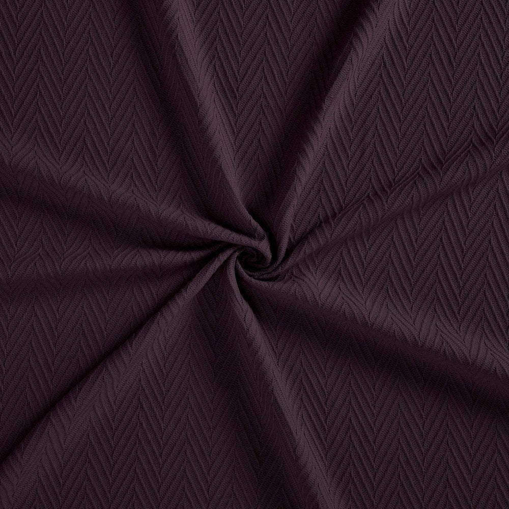 Queen Plum Cotton Woven Chevron Blanket HomeRoots