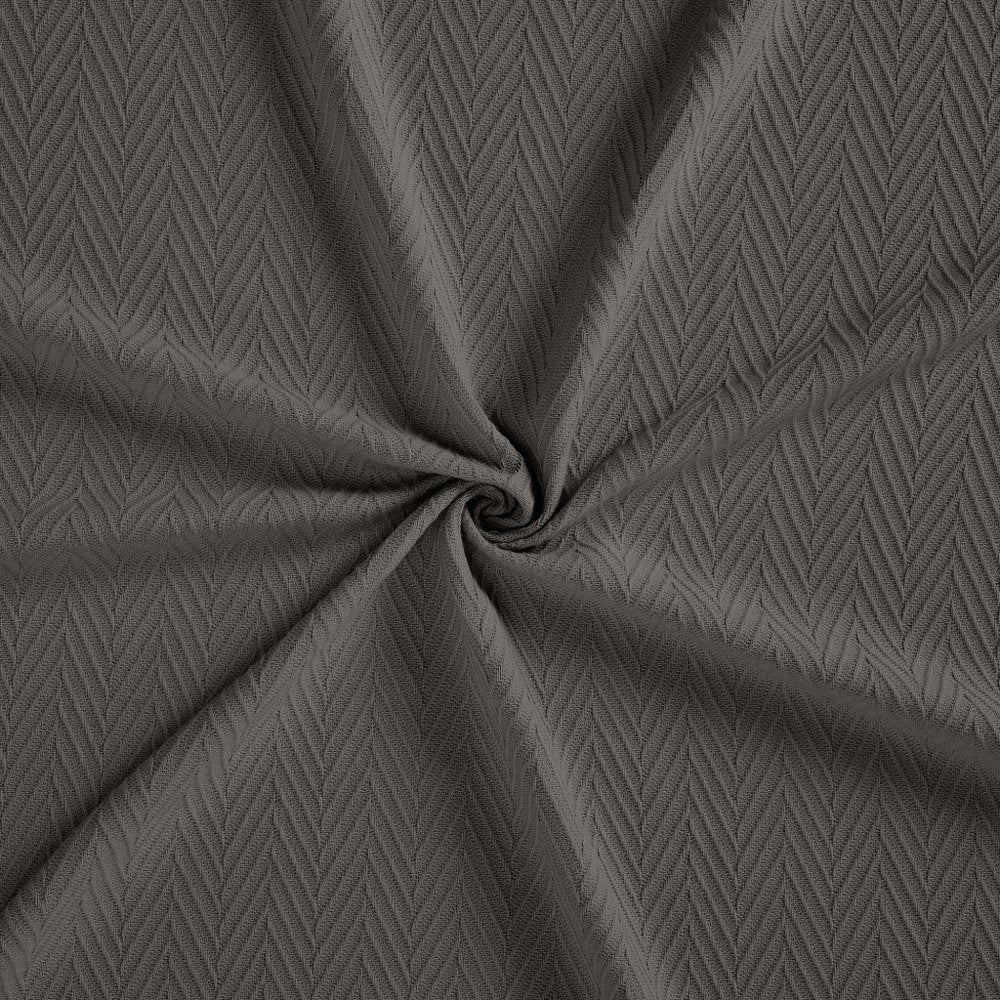 King Charcoal Cotton Woven Chevron Blanket HomeRoots