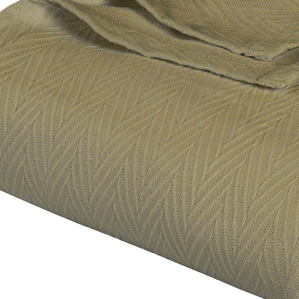 King Sage Cotton Woven Chevron Blanket — view 6