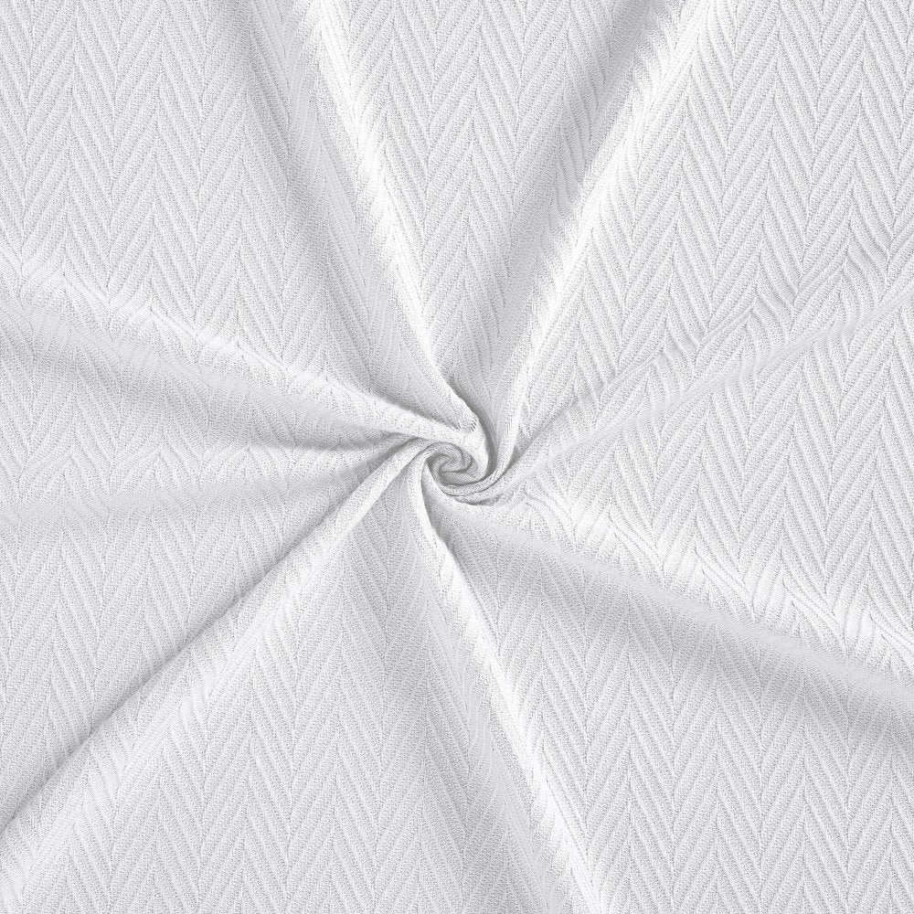 King White Cotton Woven Chevron Blanket HomeRoots