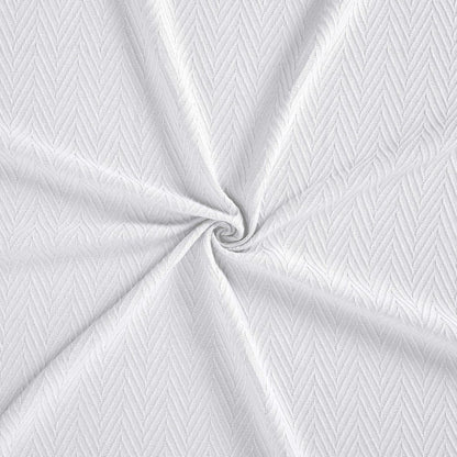 King White Cotton Woven Chevron Blanket HomeRoots