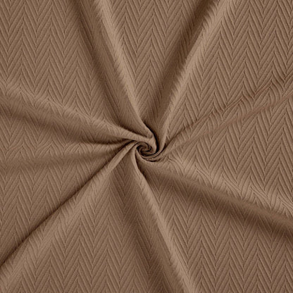 50" X 60" Taupe Cotton Woven Chevron Throw Blanket HomeRoots