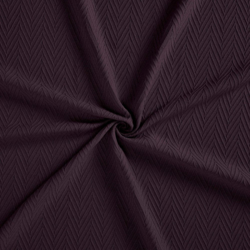 Twin Plum Cotton Woven Chevron Blanket HomeRoots