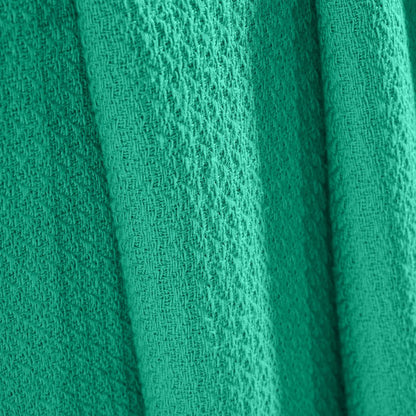 King Turquoise Cotton Waffle Weave Honeycomb Blanket HomeRoots