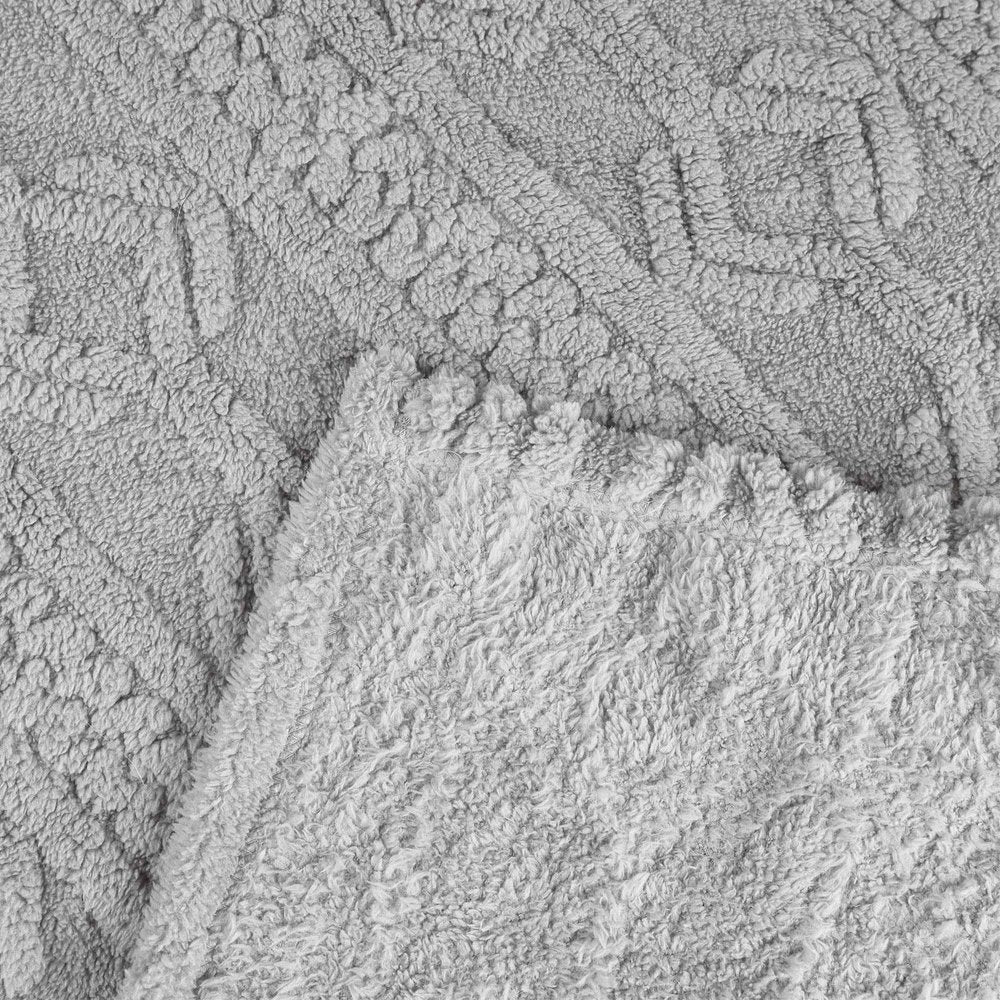 Queen Platinum Fleece Knitted Plush Blanket — view 2