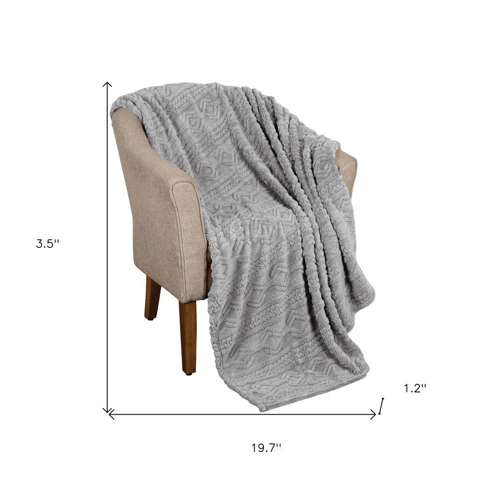 Queen Platinum Fleece Knitted Plush Blanket — view 6