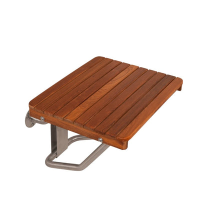 14" X 20" Brown Teak Rectangular Shower Bench HomeRoots