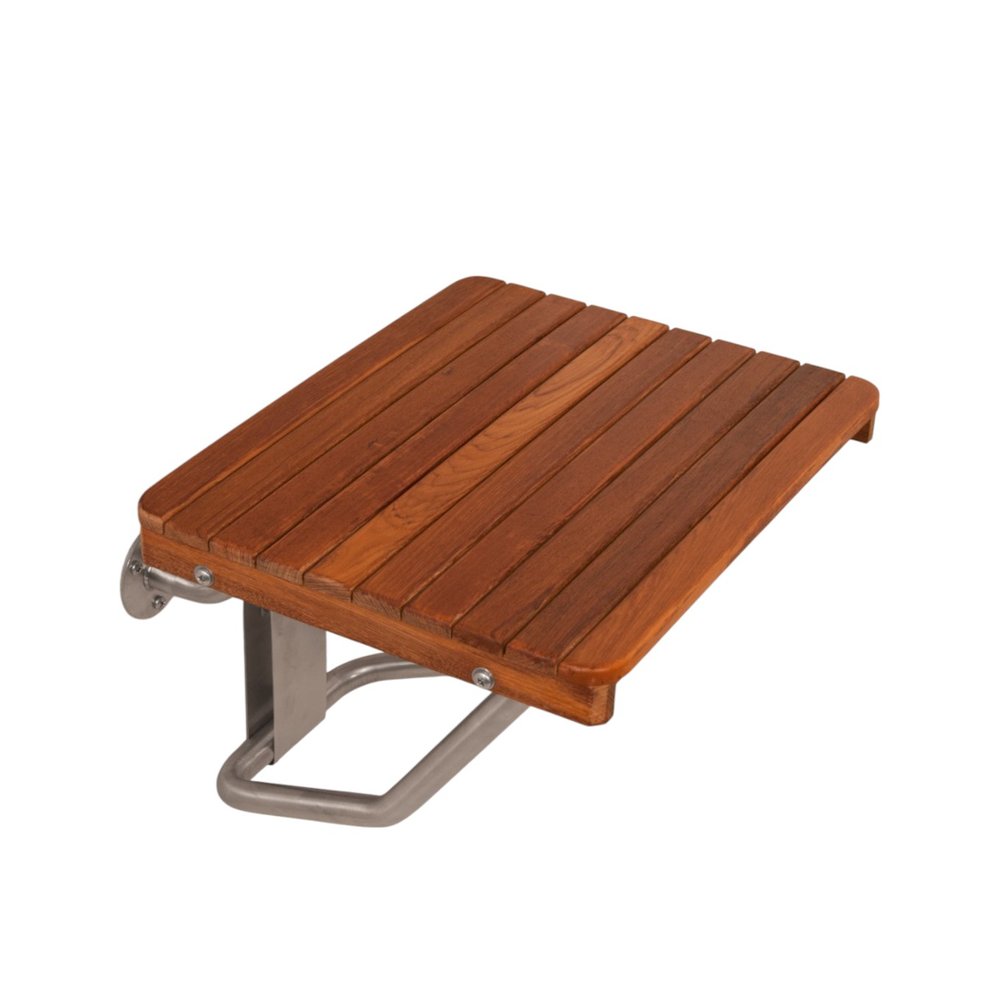 14" X 22" Brown Teak Rectangular Shower Bench HomeRoots