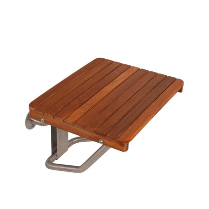 14" X 22" Brown Teak Rectangular Shower Bench HomeRoots