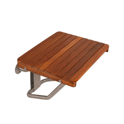 14" X 24" Brown Teak Rectangular Shower Bench HomeRoots