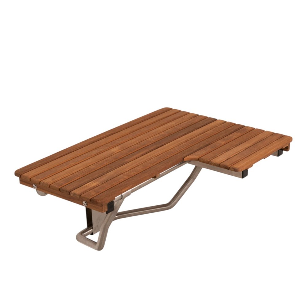14" X 30" Brown Teak Rectangular Shower Bench HomeRoots