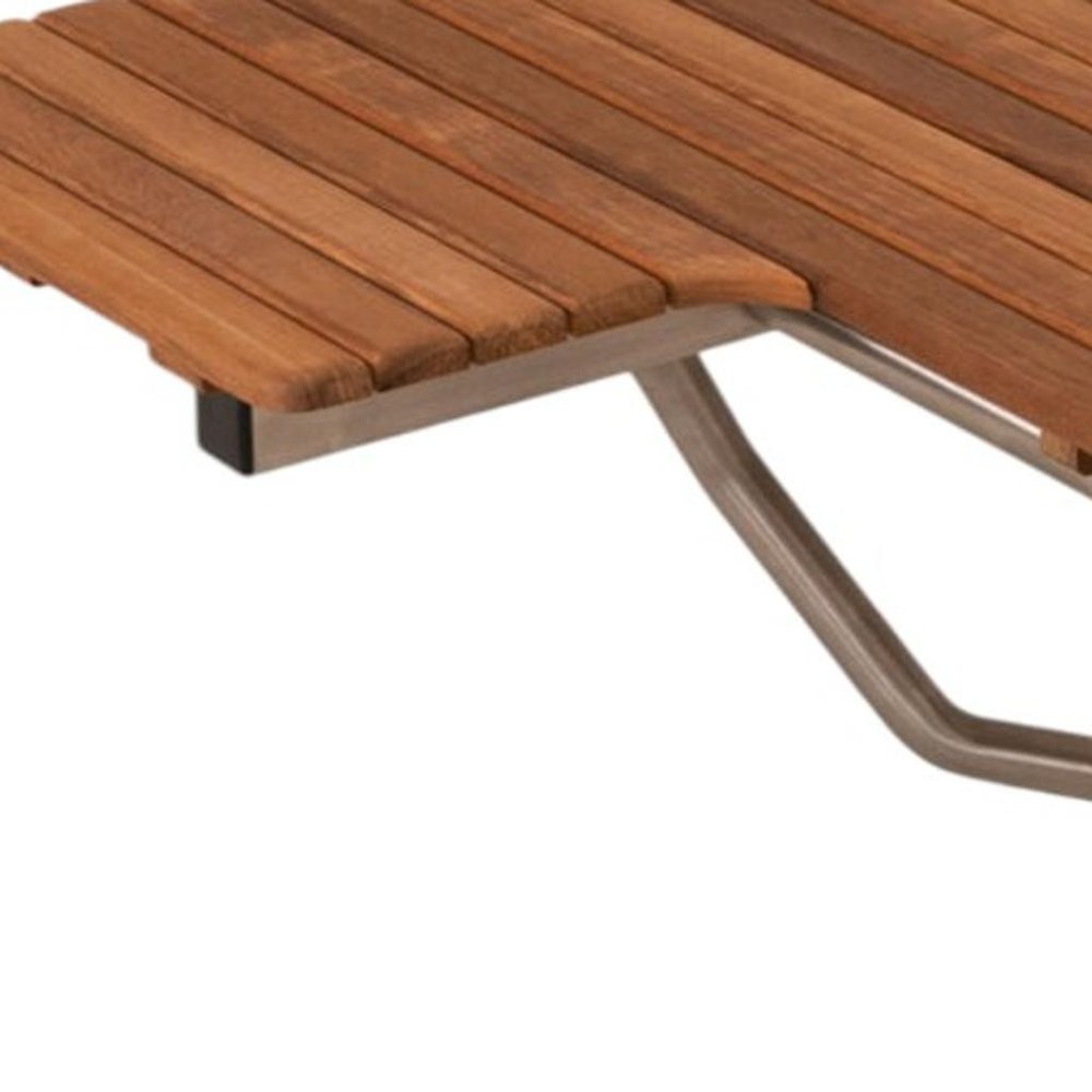 14" X 30" Brown Teak Rectangular Shower Bench HomeRoots