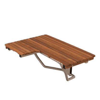 14" X 30" Brown Teak Rectangular Shower Bench HomeRoots