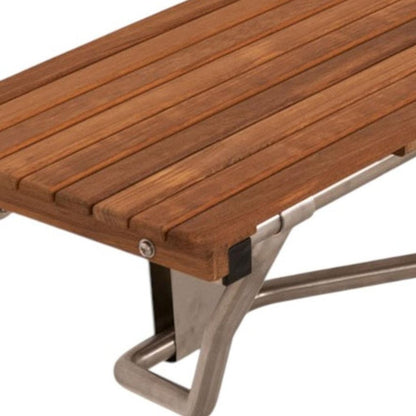 14" X 32" Brown Teak Rectangular Shower Bench HomeRoots