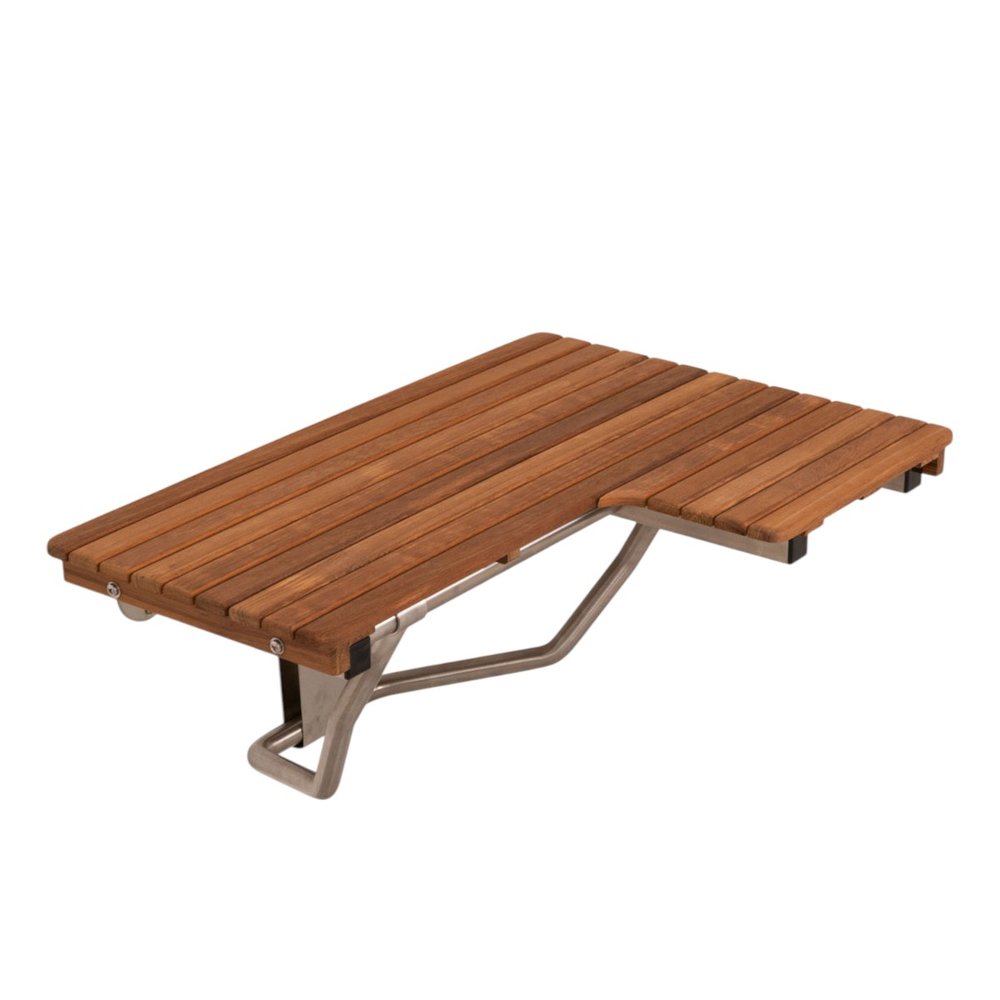 14" X 32" Brown Teak Rectangular Shower Bench HomeRoots