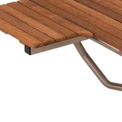 14" X 32" Brown Teak Rectangular Shower Bench HomeRoots