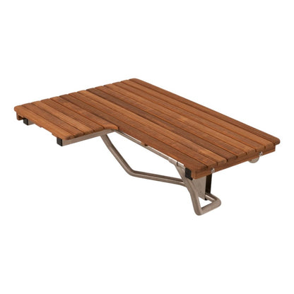 14" X 32" Brown Teak Rectangular Shower Bench HomeRoots