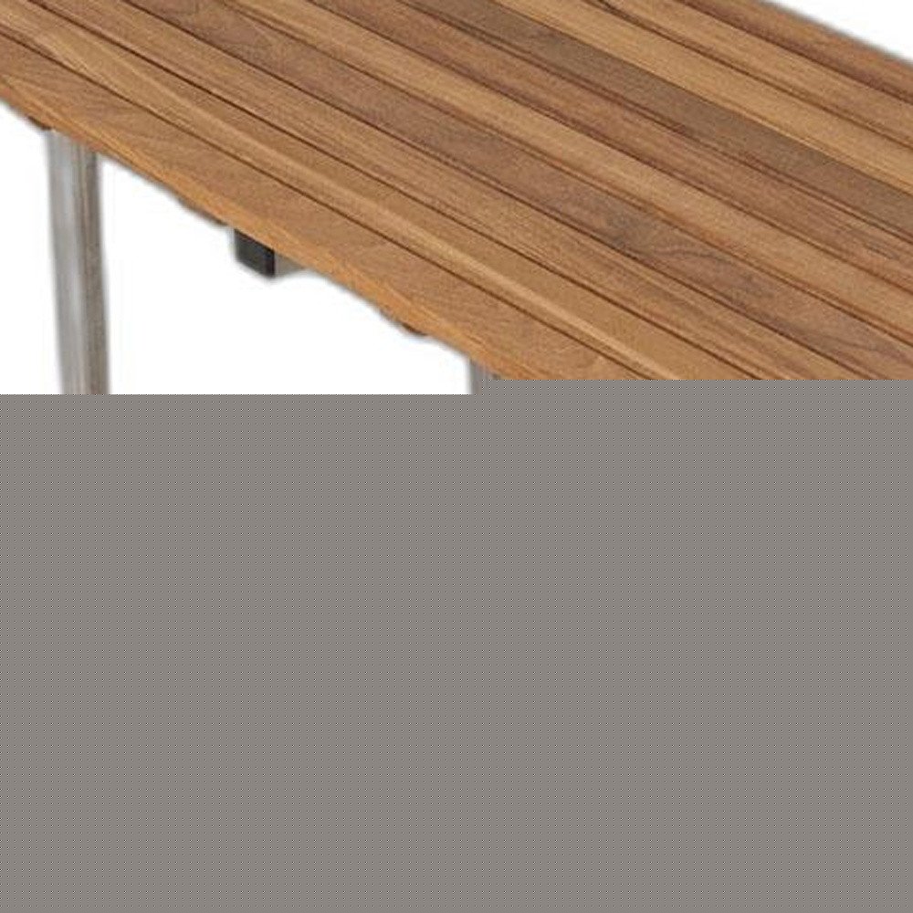 18" X 20" Brown Teak Rectangular Shower Bench HomeRoots