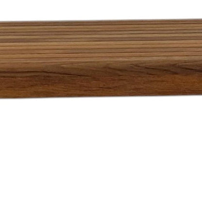16" X 28" Brown Teak Wall Mount Rectangular Shower Bench
