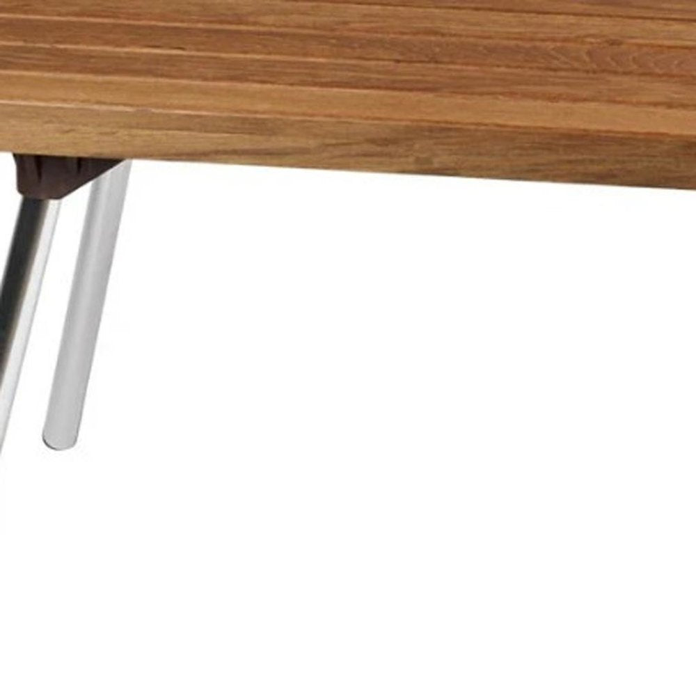 16" X 25" Brown Teak Rectangular Shower Bench — view 2