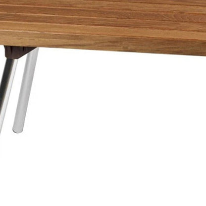 16" X 25" Brown Teak Rectangular Shower Bench