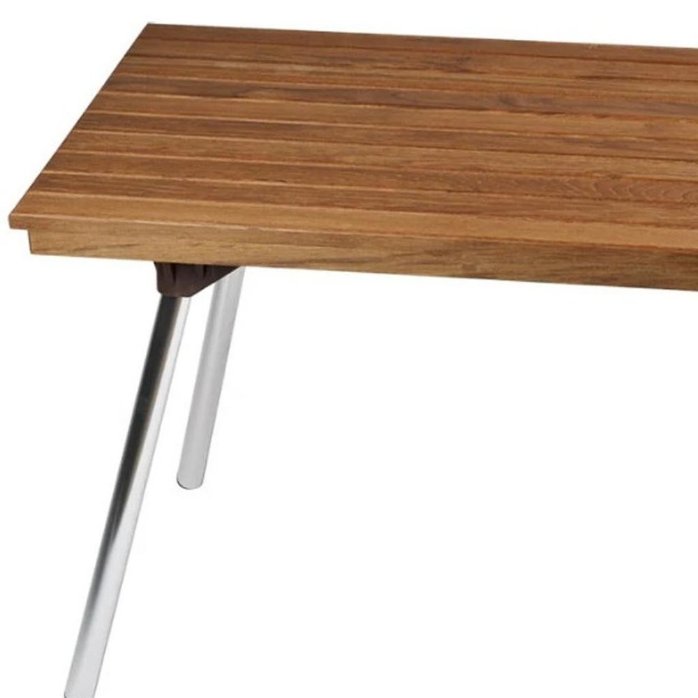 16" X 25" Brown Teak Rectangular Shower Bench — view 3