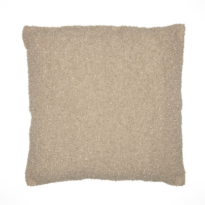 20" Taupe Throw Pillow With Shag