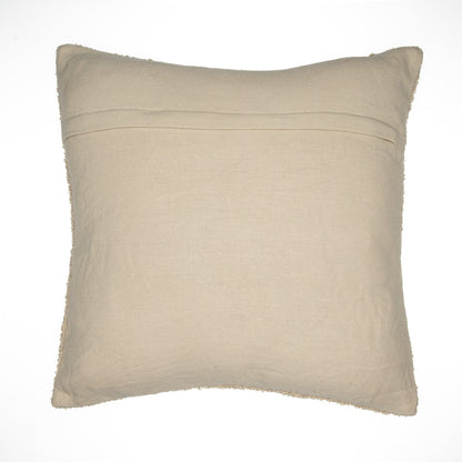 20" Beige Throw Pillow With Shag