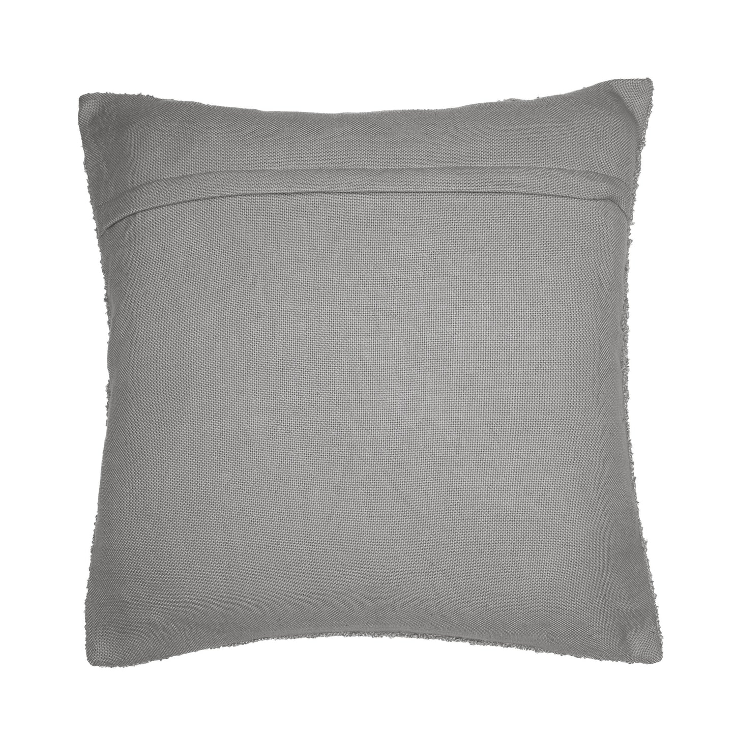 20" Gray Throw Pillow With Shag