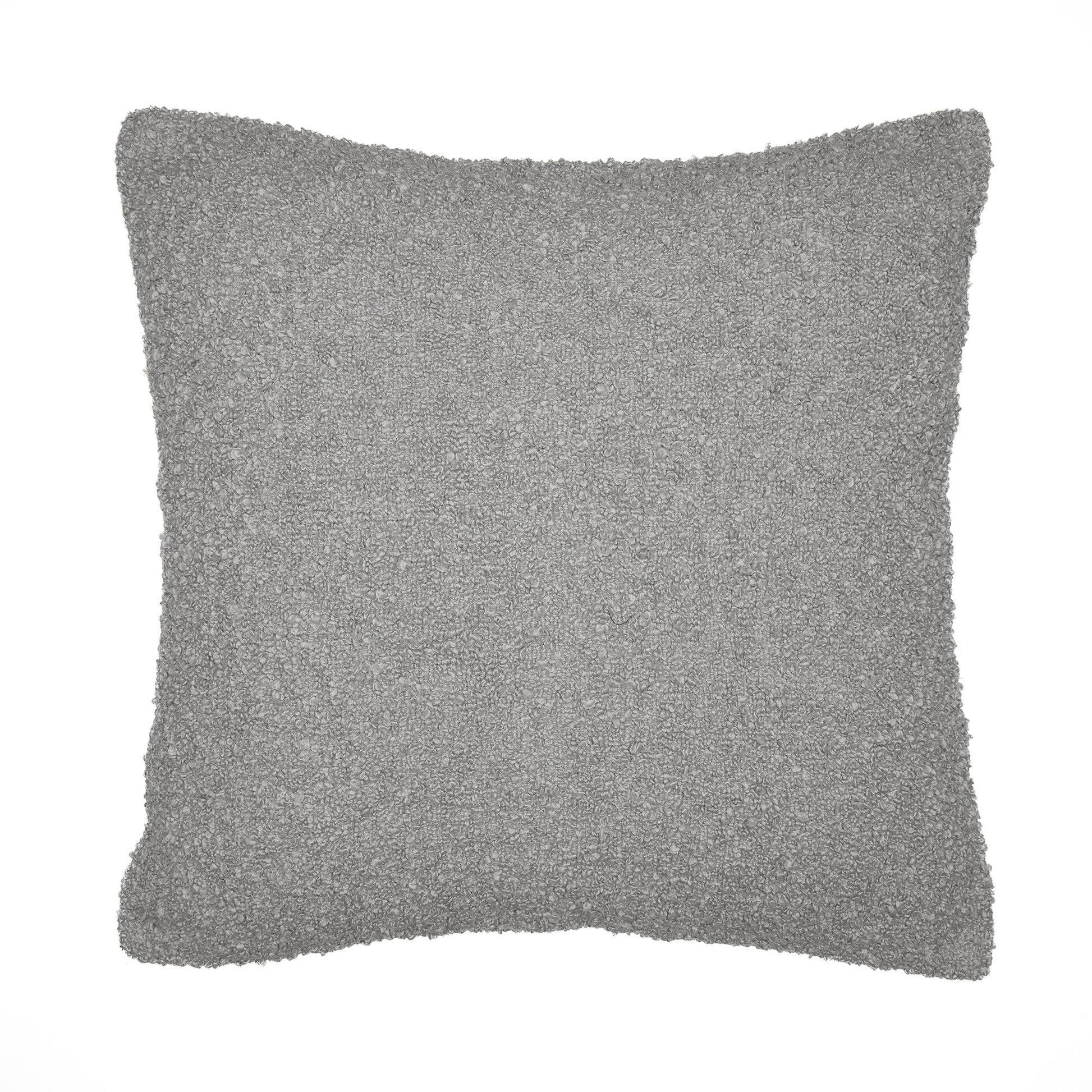 24" Gray Throw Pillow With Shag FurniFindUSA