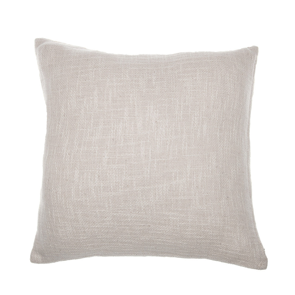 20" Red and Ivory Geometric Cotton Blend Throw Pillow With Embroidery FurniFindUSA