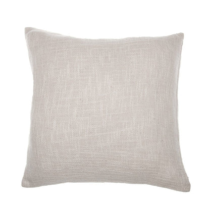 24" Red and Ivory Geometric Cotton Blend Throw Pillow With Embroidery HomeRoots