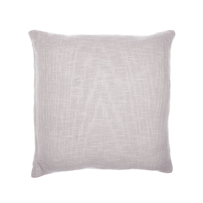20" Ivory Geometric Cotton Blend Throw Pillow With Embroidery FurniFindUSA
